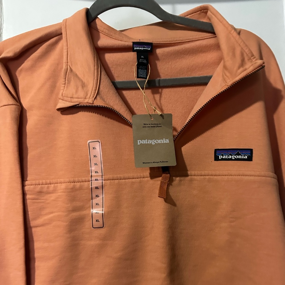 NWT! Patagonia Women's Ahnya 1/4 Zip Pullover Rock Melon XL - Picture 8 of 16